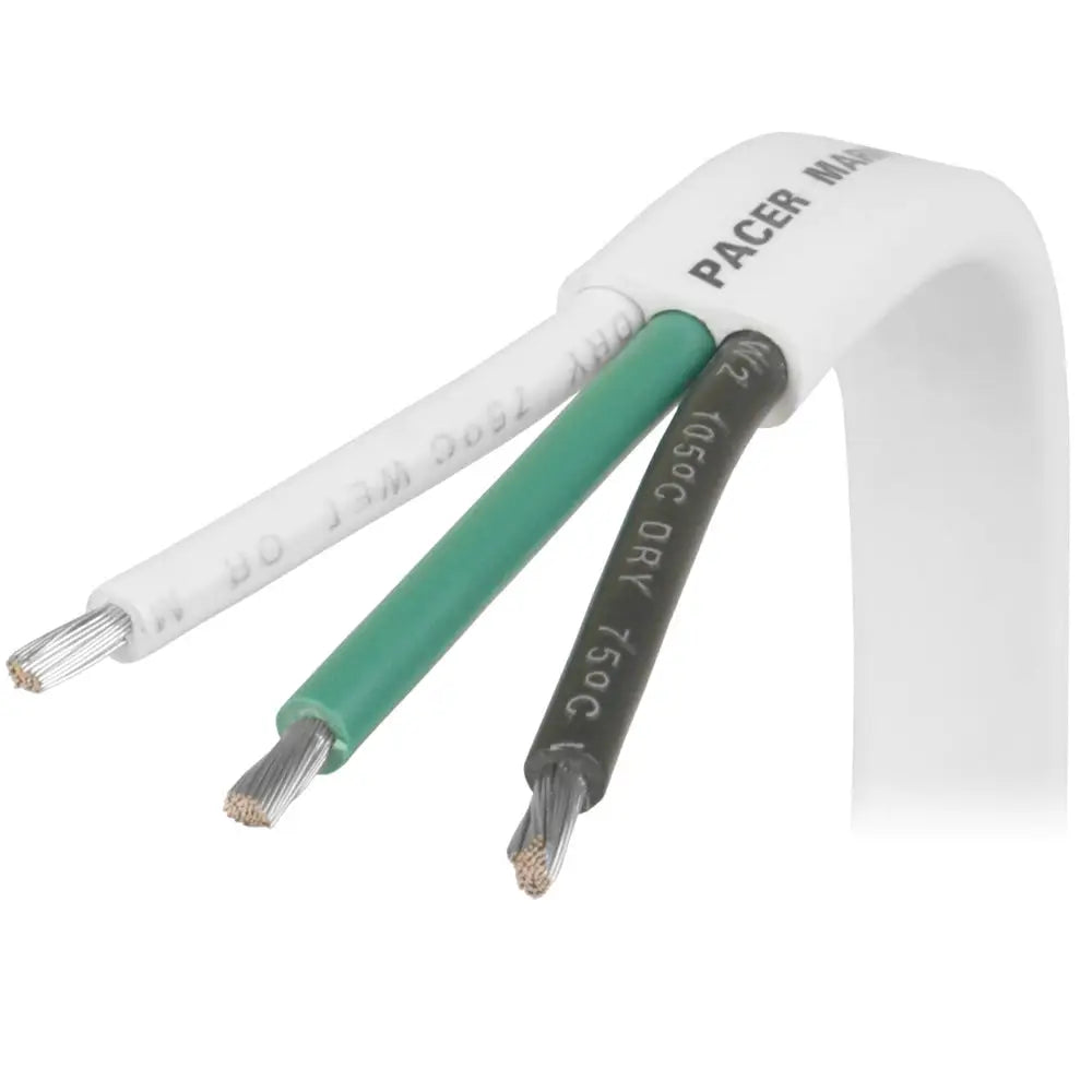 Pacer 6/3 AWG Triplex Cable - Black/Green/White - Sold By The Foot [W6/3-FT] - Wire