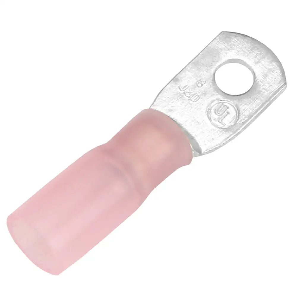 Pacer 8 AWG Heat Shrink Ring Terminal - #10 Stud Size - 25 Pack [TE8-10R-25] - Terminals