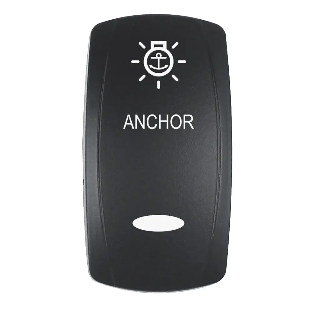 Pacer Actuator - ’ANCHOR’ f/V Series Contura Switches - Black - Laser Etched (Top/Bottom Light) [EV2LE-ANC] - Switches