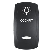 Pacer Actuator - ’COCKPIT’ f/V Series Contura Switches - Black - Laser Etched (Top/Bottom Light) [EV2LE-CKPT]