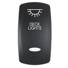 Pacer Actuator - ’DECK LIGHTS’ f/V Series Contura Switches - Black - Laser Etched (Top/Bottom Light) [EV2LE-DECK]