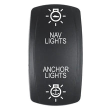 Pacer Actuator - ’NAV/ANC’ f/V Series Contura Switches - Black - Laser Etched (Top/Bottom Light) [EV2LE-NAVANC]