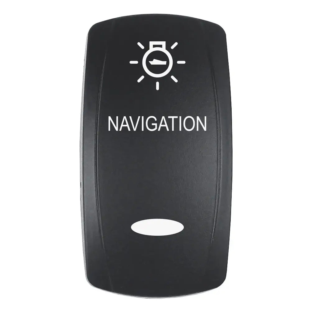 Pacer Actuator - ’NAVIGATION’ f/V Series Contura Switches - Black - Laser Etched (Top/Bottom Light) [EV2LE-NAV]
