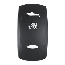 Pacer Actuator - ’TRIM TABS’ f/V Series Contura Switches - Black - Laser Etched (Top/Bottom Light) [EV2LE-TRM]