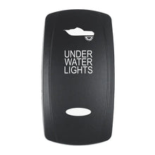 Pacer Actuator - ’UNDER WATER LIGHTS’ f/V Series Contura Switches - Black - Laser Etched (Top/Bottom Light) [EV2LE-UW]