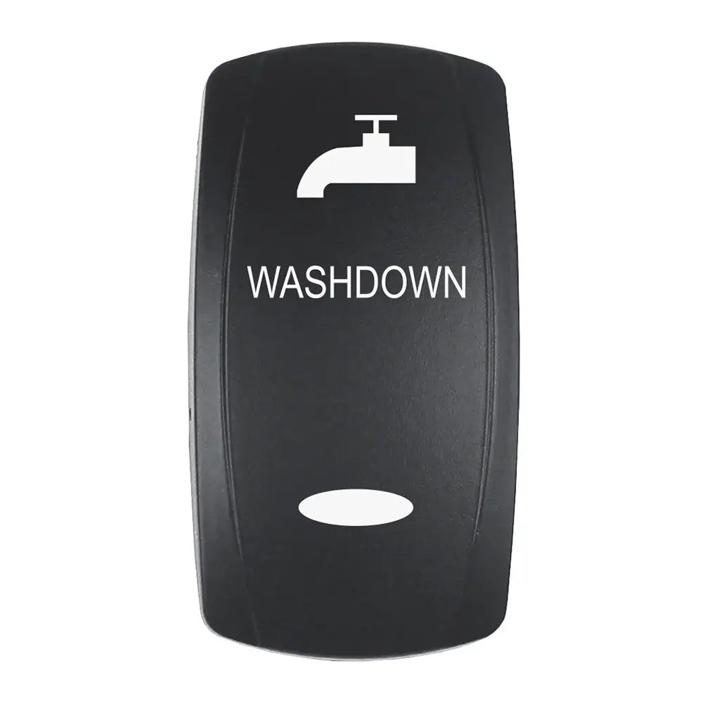 Pacer Actuator - ’WASHDOWN’ f/V Series Contura Switches - Black - Laser Etched (Top/Bottom Light) [EV2LE-WSHDWN]