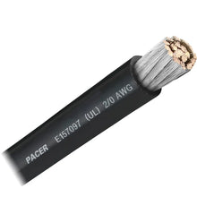 Pacer Black 2/0 AWG Battery Cable - Sold By The Foot [WUL2/0BK-FT] - Wire
