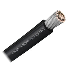 Black 3/0 AWG Marine Battery Cable Pacer Sold By The Foot - Wire