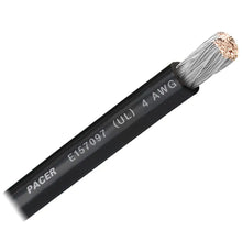 Pacer Black 4 AWG Battery Cable - Sold By The Foot [WUL4BK-FT] - Wire