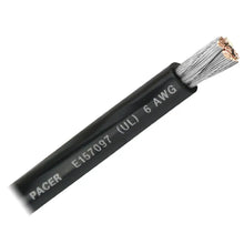 Pacer Black 6 AWG Battery Cable - Sold By The Foot [WUL6BK-FT] - Wire