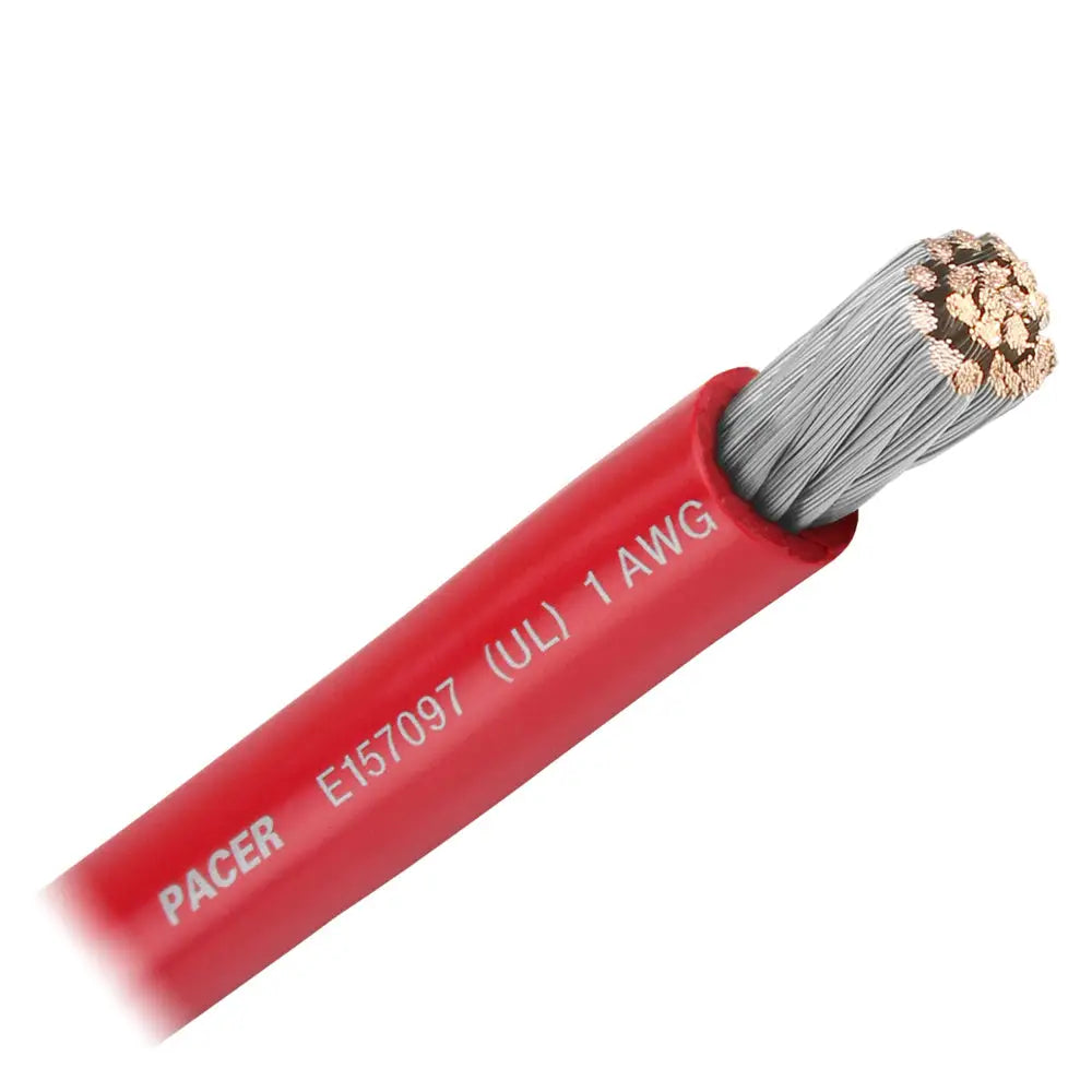 Pacer Red 1 AWG Battery Cable - Sold By The Foot [WUL1RD-FT] - Wire