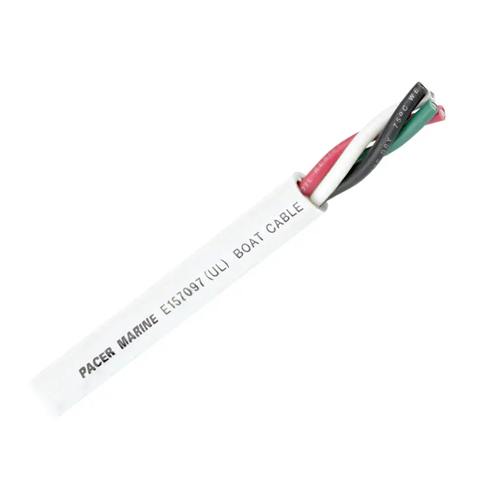 Pacer Round 4 Conductor Cable - 100 - 16/4 AWG - Black Green Red White [WR16/4-100] - Wire