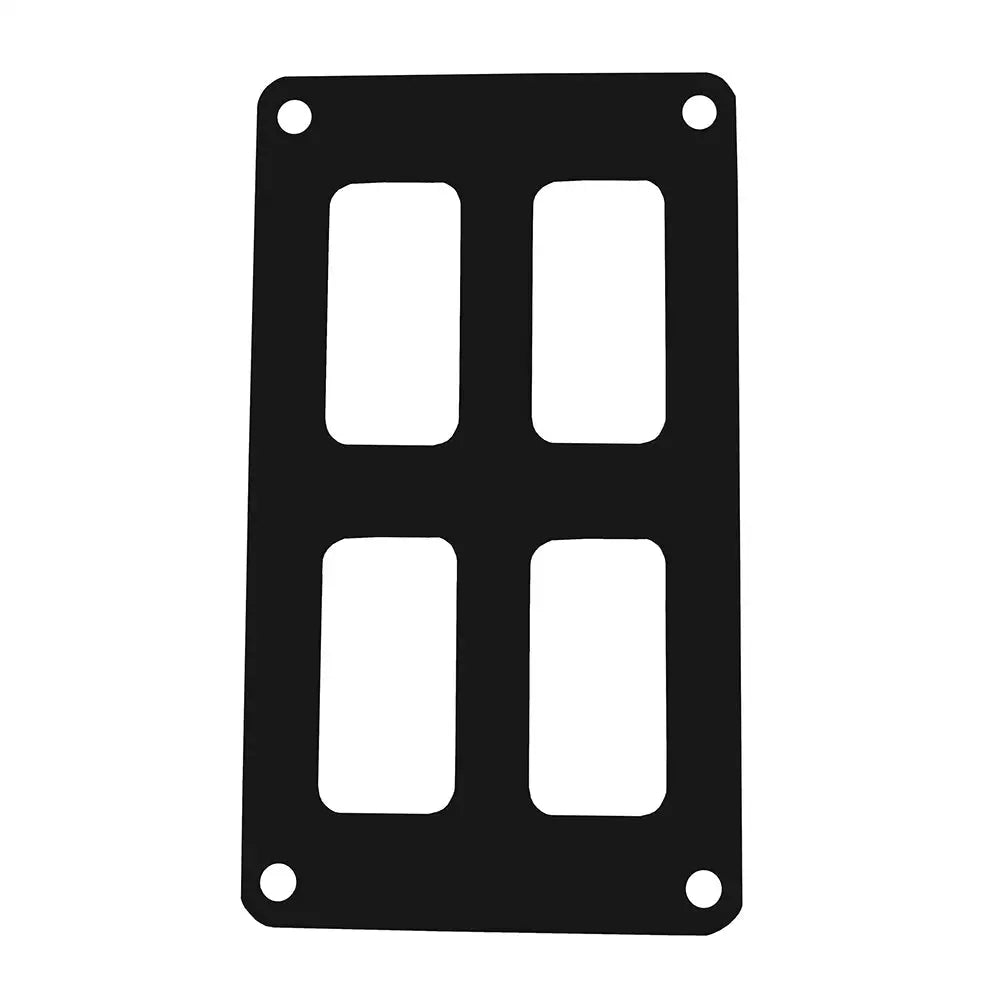 Pacer Switch Panel - 2 Switch 2 Row - 3’’ x 4.75’’ - Black Powder Coated Aluminum [PSC-22-BK] - Electrical Panels