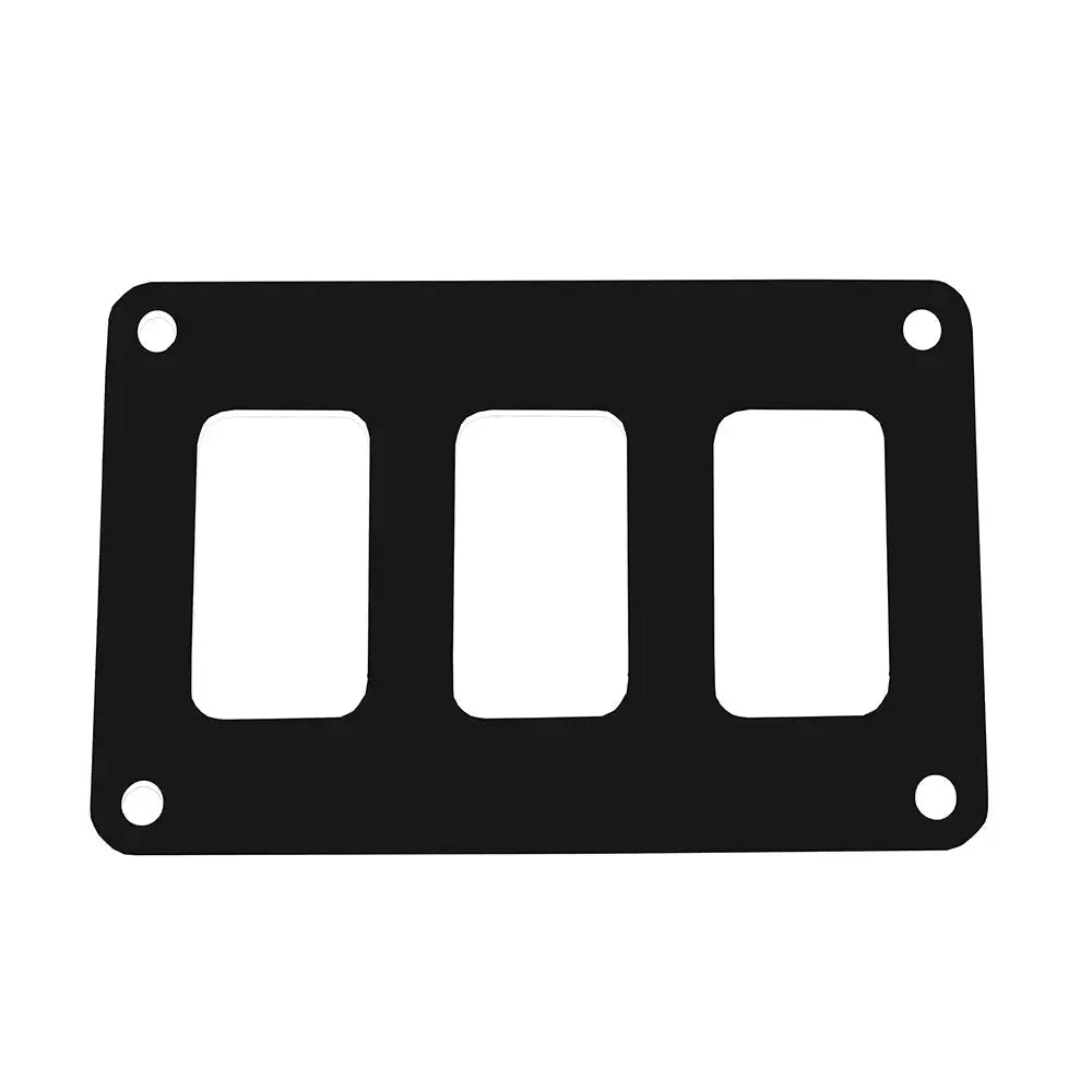 Pacer Switch Panel - 3 Switch 1 Row - 4.25’’ x 2.75’’ - Black Powder Coated Aluminum [PSC-31-BK] - Electrical Panels