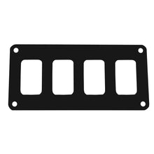Pacer Switch Panel - 4 Switch 1 Row - 5.5’’ x 2.75’’ - Black Powder Coated Aluminum [PSC-41-BK] - Electrical Panels