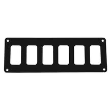 Pacer Switch Panel - 6 Switch 1 Row - 8’’ x 2.75’’ - Black Powder Coated Aluminum [PSC-61-BK] - Electrical Panels