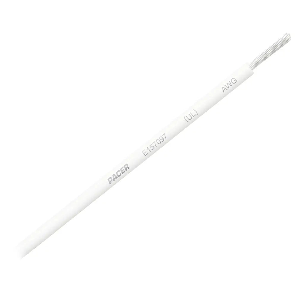 White 8 AWG Marine Primary Wire Pacer 25 Feet - Wire