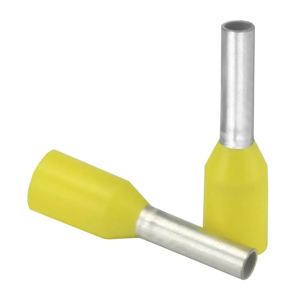 Pacer Yellow 18 AWG Wire Ferrule - 6mm Length - 25 Pack [TFRL18-6MM-25] - Accessories