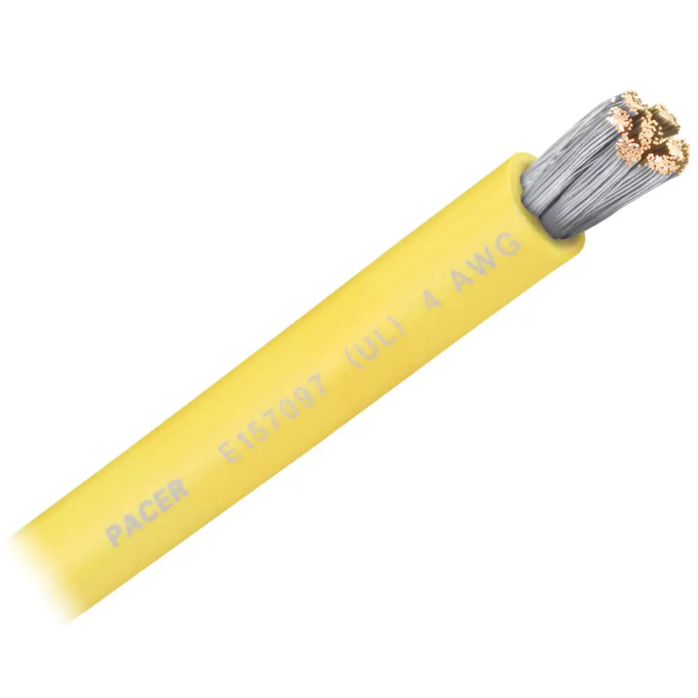 Pacer Yellow 4 AWG Battery Cable - Sold By The Foot [WUL4YL-FT] - Wire