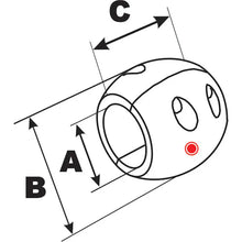 Aluminum Streamlined Performance Metals 1-1/4’’ Large Shaft Anode - Anodes