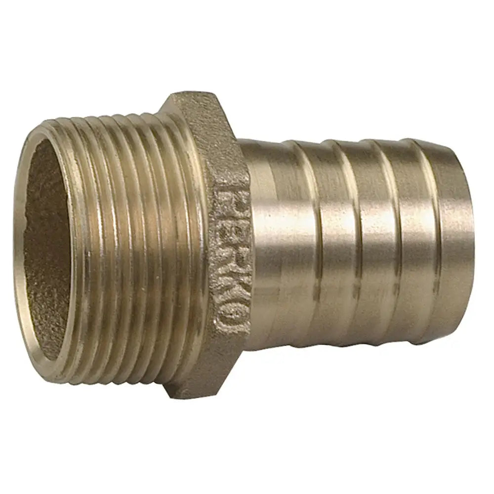 Perko 1-1/4’’ Pipe to Hose Adapter Straight Bronze MADE IN THE USA [0076DP7PLB] - Fittings