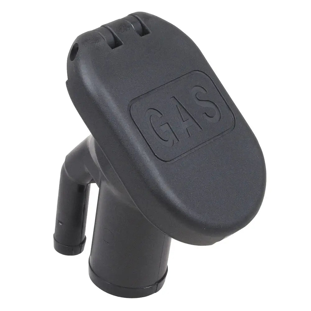 Perko Combination Vented Gas Fill/Tank f/1-1/2’’ Hose - 35 Angled Neck [1318DPGBLK] - Fuel Systems
