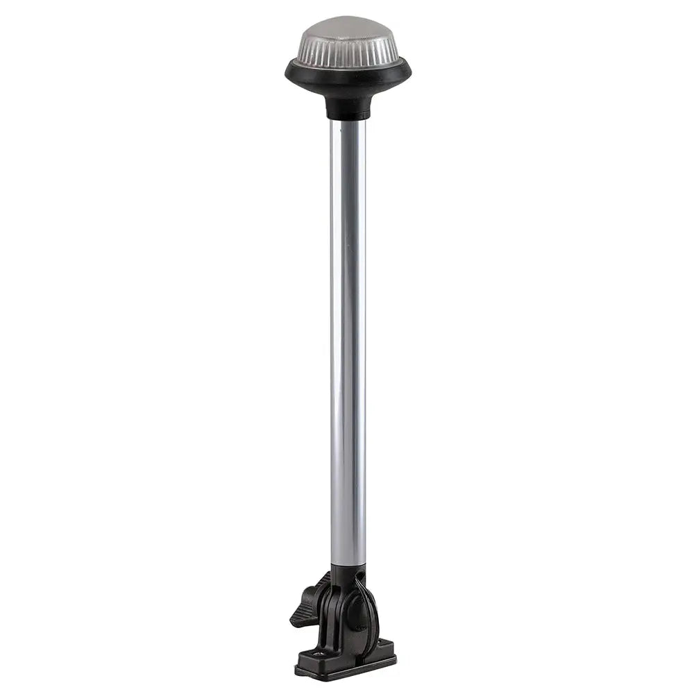 Perko Fold Down All-Round Frosted Globe Pole Light - Vertical Mount - White [1637DP0CHR] - Navigation Lights