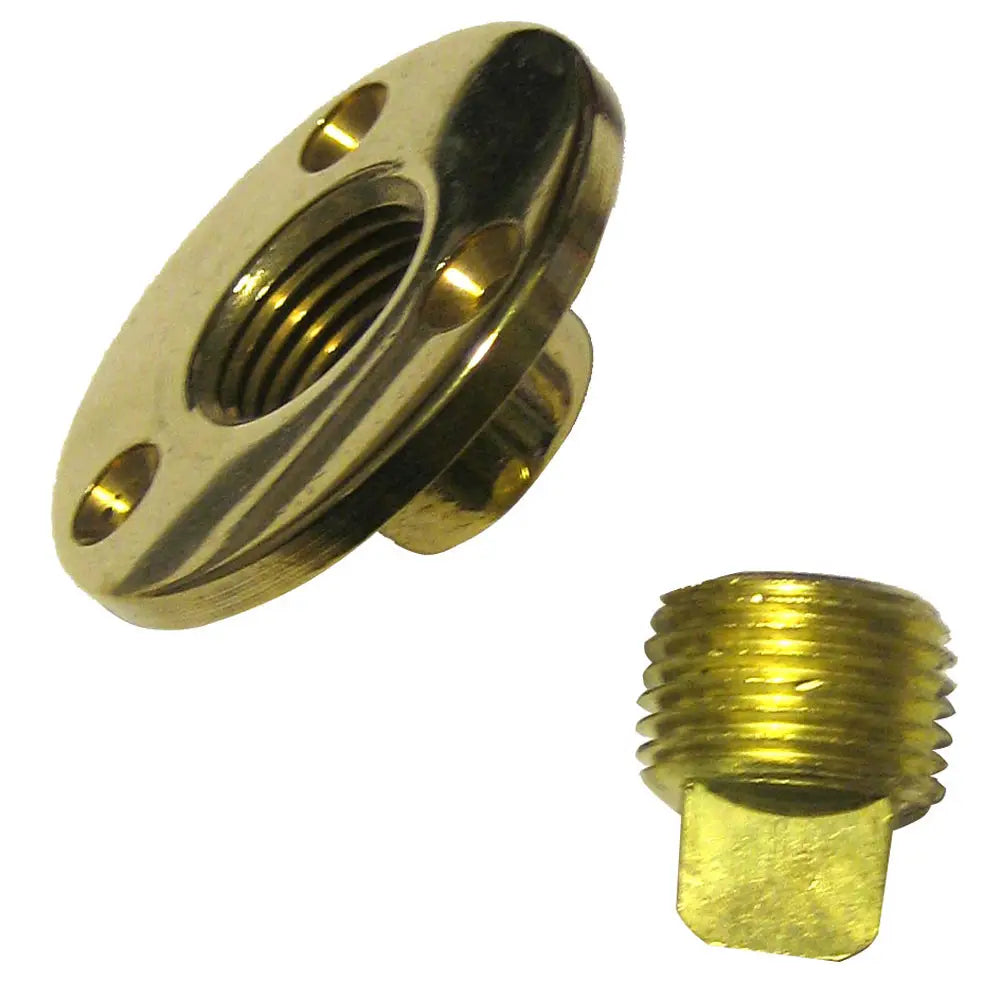 Perko Garboard Drain & Drain Plug Assy Cast Bronze/Brass MADE IN THE USA [0714DP1PLB] - Fittings