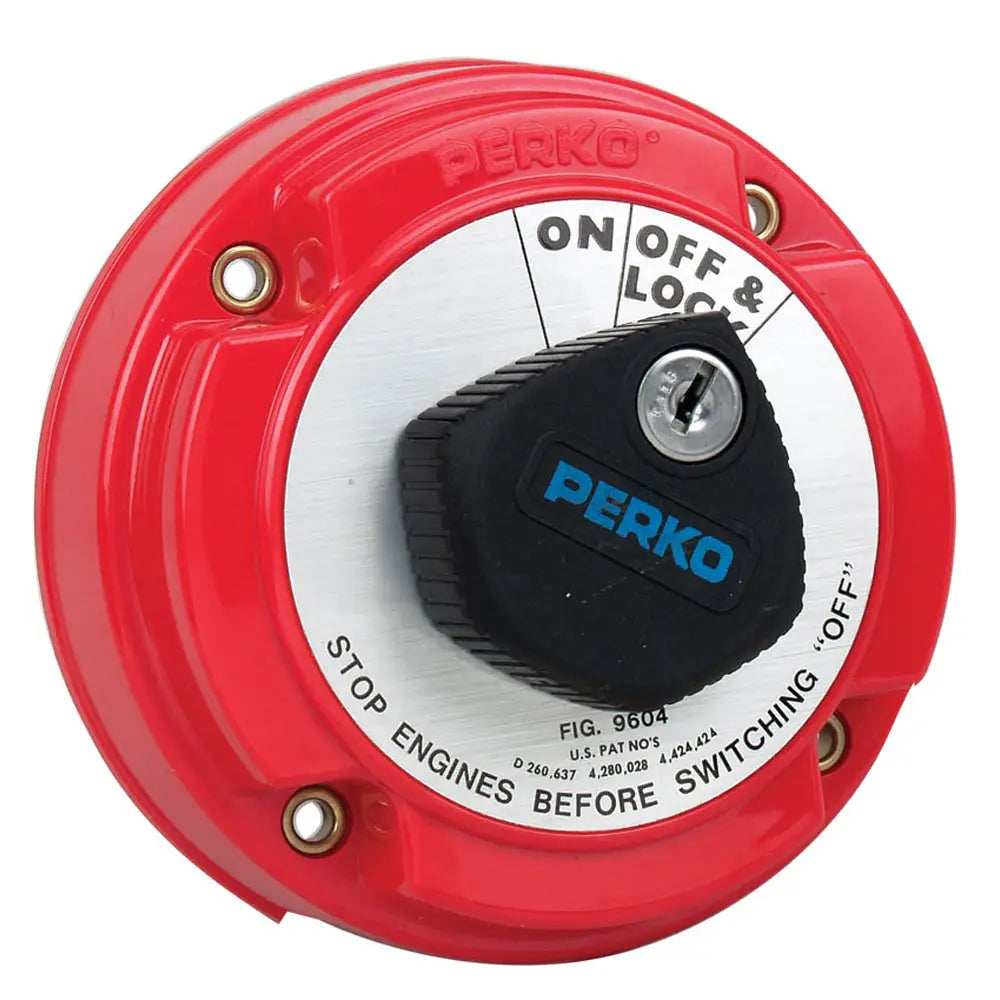 Perko Medium Duty Main Battery Disconnect Switch w/Alternator Field Disconnect & Key Lock [9604DP] - Battery Management