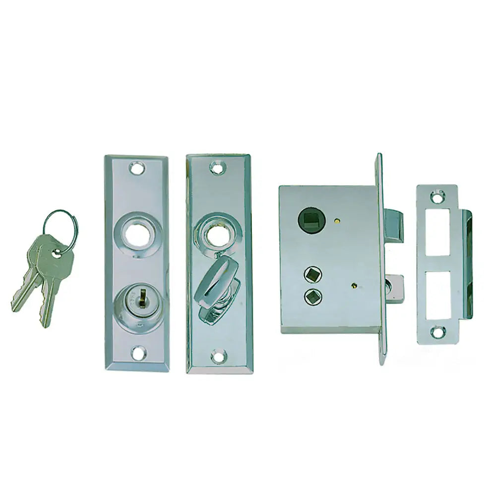 Mortise Bolt Lock Set Perko Chrome Plated Zinc Alloy - Latches