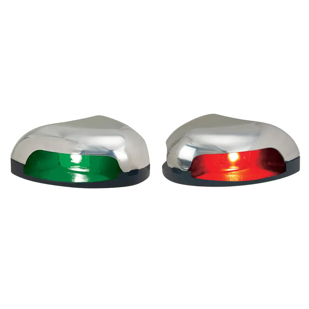 Perko Red/Green Horizontal Mount Side Light - Pair - Stainless Steel [0626DP0STS] - Navigation Lights