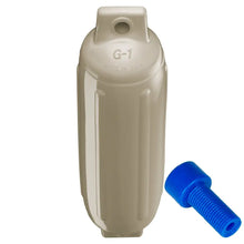 Polyform G-1 Twin Eye Fender 3.5’’ x 12.8’’ - Sand w/Adapter [G-1 SAND W/AIR ADAPTER] - Fenders