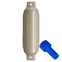 Polyform G-1 Twin Eye Fender 3.5’’ x 12.8’’ - Sand w/Adapter [G-1 SAND W/AIR ADAPTER] - Fenders