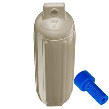 Polyform G-2 Twin Eye Fender 4.5’’ x 15.5’’ - Sand w/Adapter [G-2 SAND W/AIR ADAPTER] - Fenders