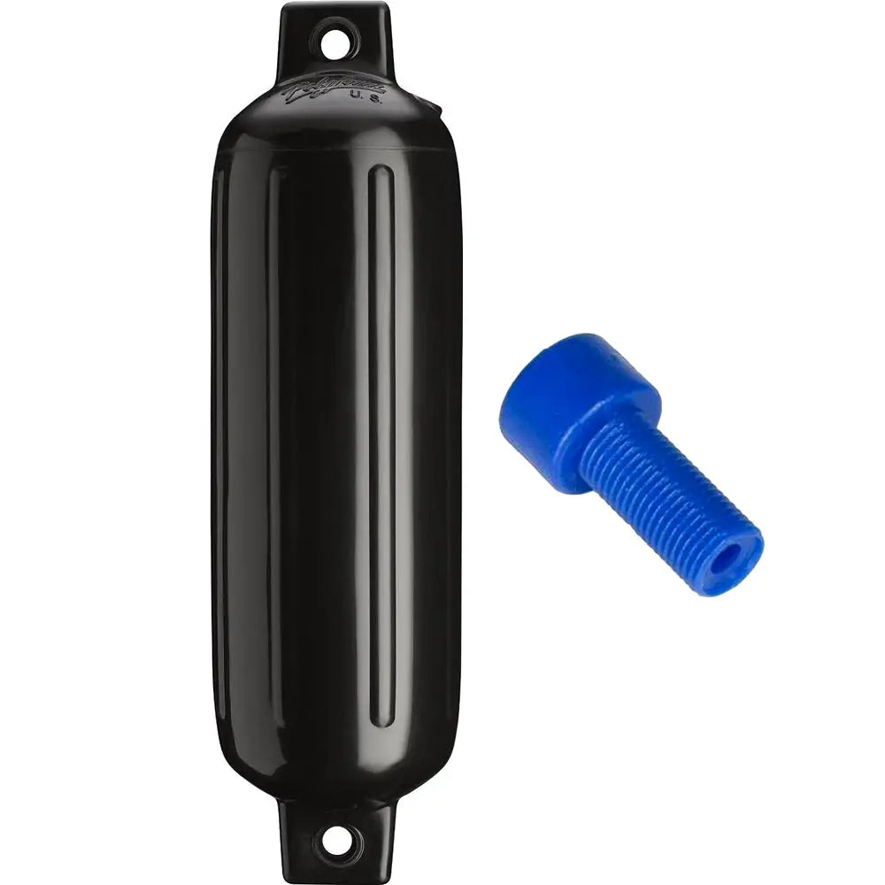 Polyform G-3 Twin Eye Fender 5.5’’ x 19’’ - Black w/Air Adapter [G-3 BLACK W/AIR ADAPTER] - Fenders