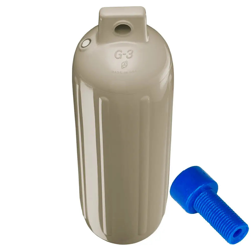 Polyform G-3 Twin Eye Fender 5.5’’ x 19’’ - Sand w/Adapter [G-3 SAND W/AIR ADAPTER] - Fenders