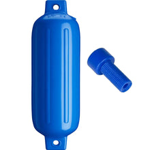 Polyform G-4 Twin Eye Fender 6.5’’ x 22’’ - Blue w/Adapter [G-4 BLUE W/AIR ADAPTER] - Fenders