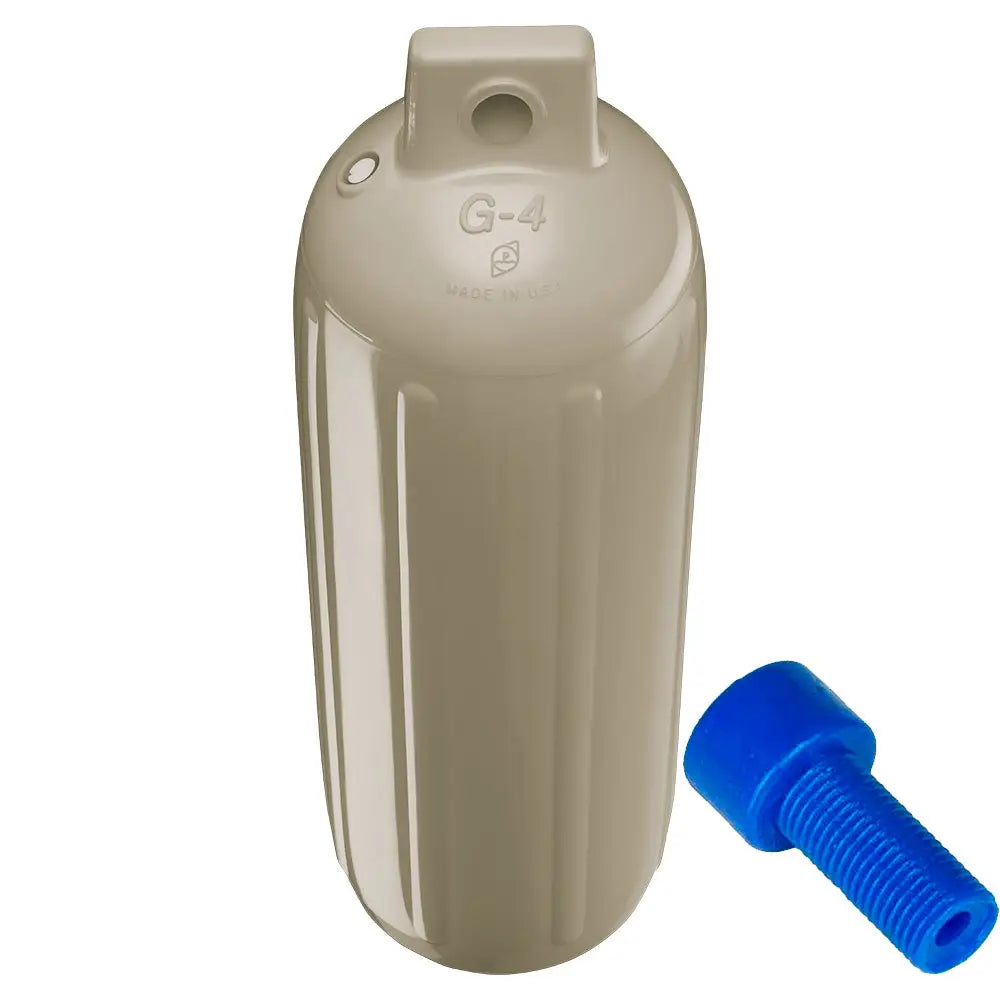 Polyform G-4 Twin Eye Fender 6.5’’ x 22’’ - Sand w/Adapter [G-4 SAND W/AIR ADAPTER] - Fenders