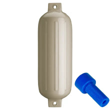 Polyform G-5 Twin Eye Fender 8.8’’ x 26.8’’ - Sand w/Adapter [G-5 SAND W/AIR ADAPTER] - Fenders