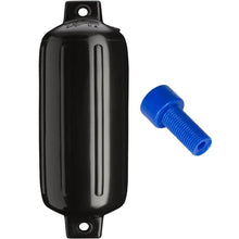 Polyform G-6 Twin Eye Fender 11’’ x 30’’ - Black w/Adapter [G-6 BLACK W/AIR ADAPTER] - Fenders