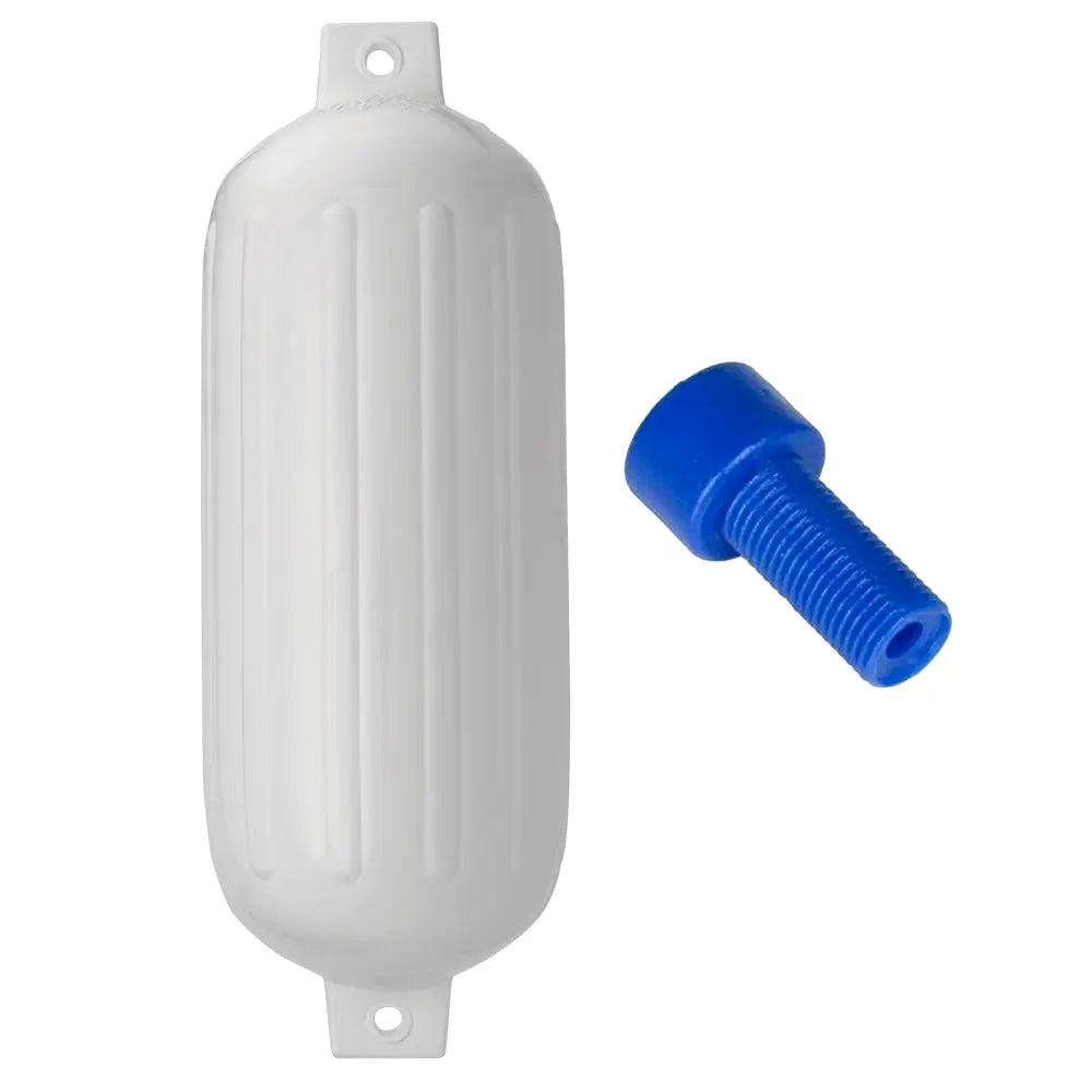 Polyform G-6 Twin Eye Fender 11’’ x 30’’ - White w/Adapter [G-6 WHITE W/AIR ADAPTER] - Fenders