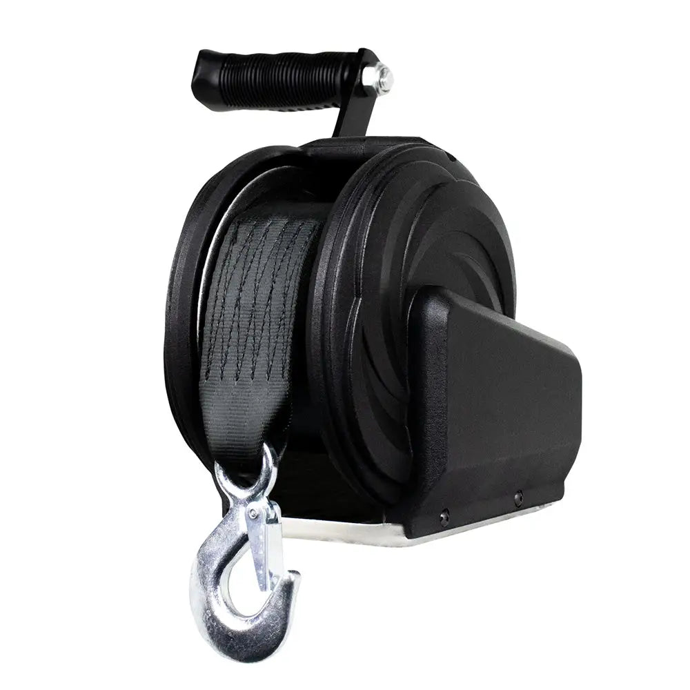 Powerwinch Select Series Winch 1,200lb 6’’ Crank Arm - Carbon Black [21400-W-1200-6-B-R] - Trailer Winches