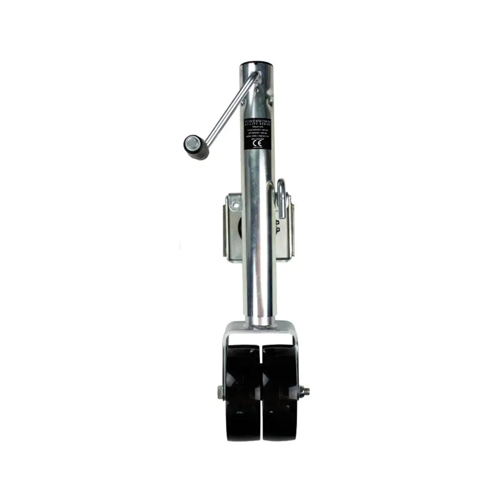 Powerwinch Utility Series Jack - 1500lb Bolt-On Double Wheel Zinc [21500-J-1500-B2-Z-R] - Jacks & Dollies