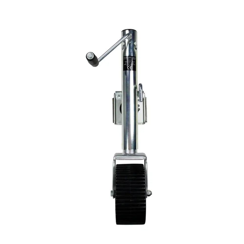 Powerwinch Utility Series Jack - 1500lb Weld-On Single Wheel Wide Zinc [21500-J-1500-W1W-Z-R] - Jacks & Dollies