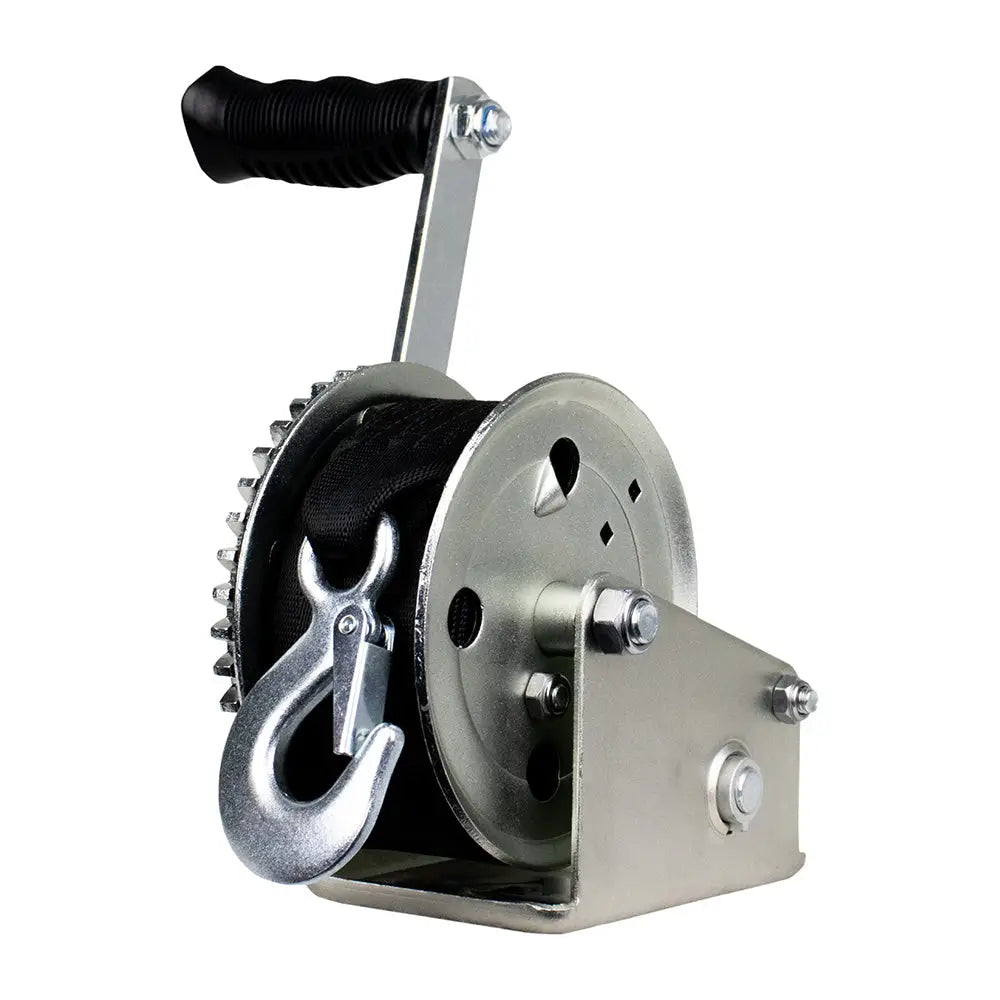 Powerwinch Utility Series Winch 1,400lb 6’’ Crank Arm - Zinc [21500-W-1400-6-Z-R] - Trailer Winches