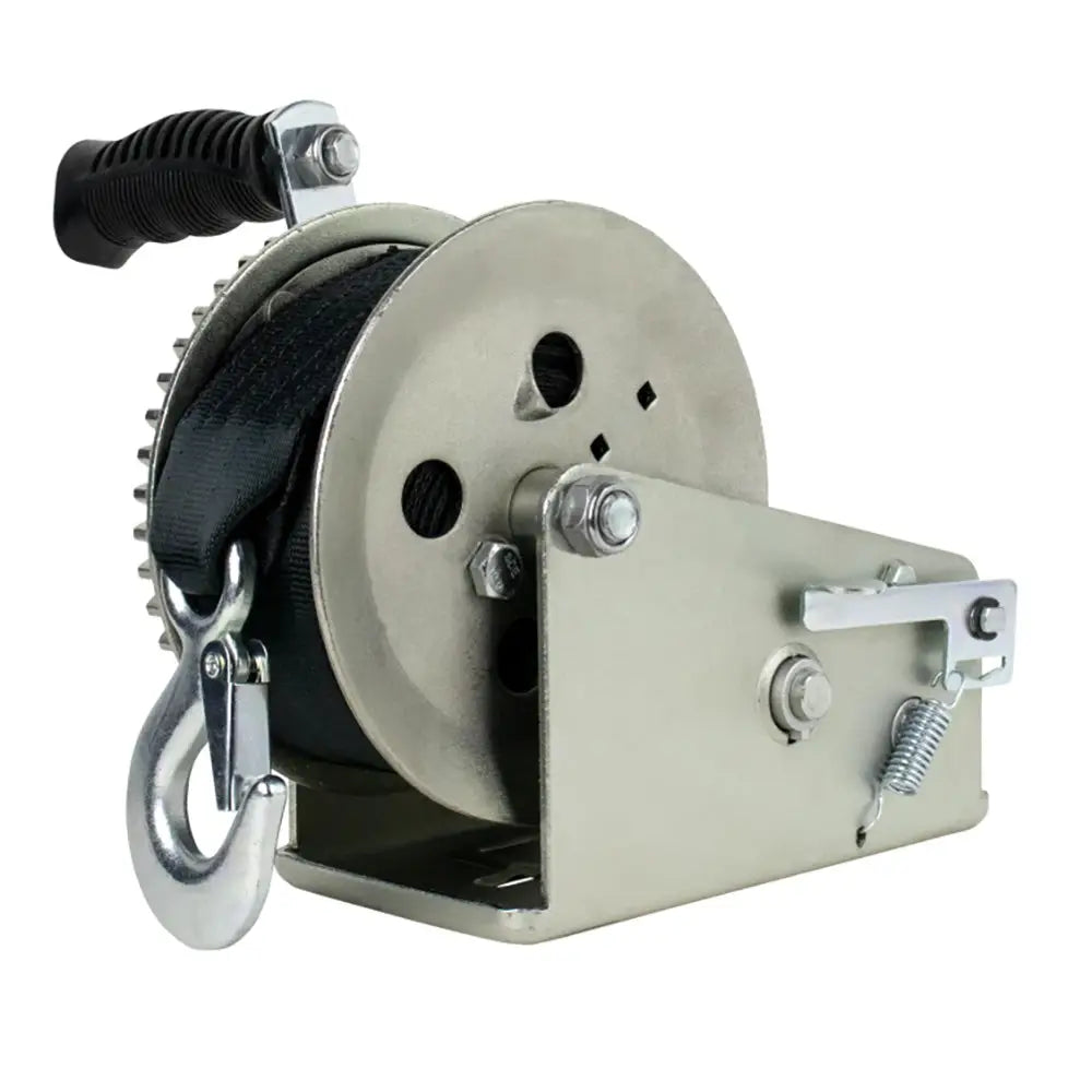 Powerwinch Utility Series Winch 1,800lb 2 Speed 6’’ Crank Arm - Zinc [21500-W-1800-6-Z-R] - Trailer Winches