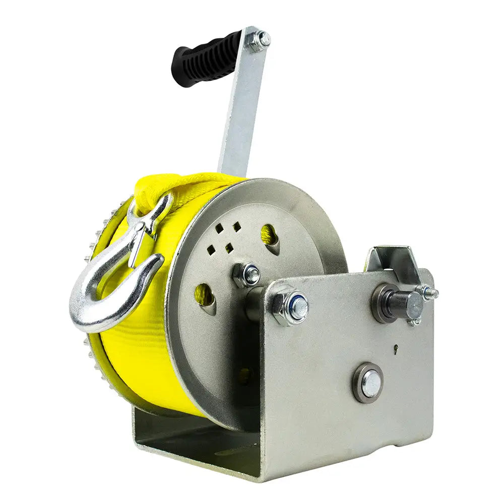 Powerwinch Utility Series Winch 3,200lb 2 Speed 9’’ Crank Arm - Zinc [21500-W-3200-9-Z-R] - Trailer Winches