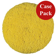 Yellow Medium Cut Presta Blended Wool Rotary Buffing Pad Case of 12 - Cleaning