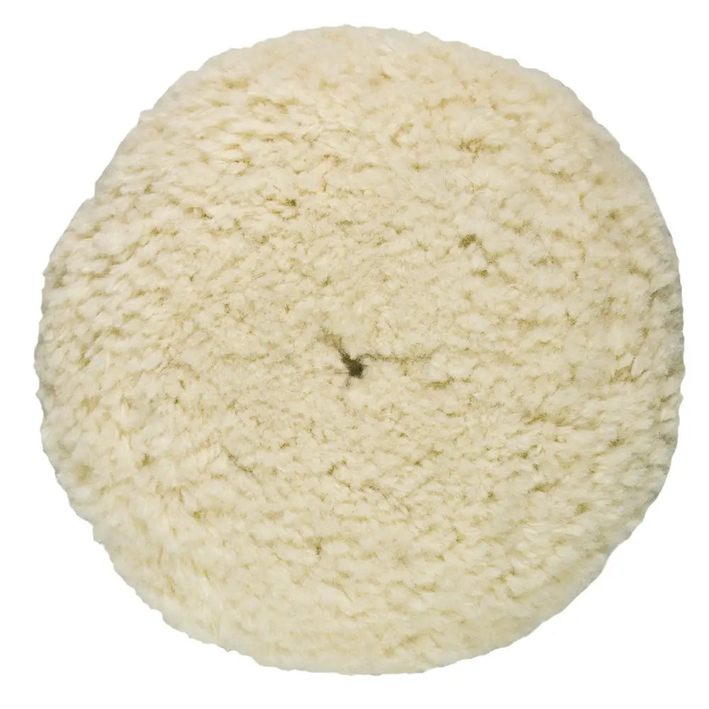 White Heavy Cut Rotary Wool Buffing Pad Presta - Cleaning