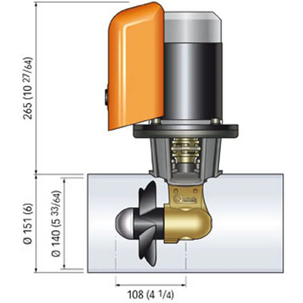 Quick Bow Thruster BTQ 140-30 30KGF - 12V - D140 - 1.5kW [FGBT14030120T00] - Bow Thrusters